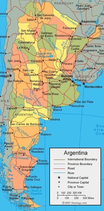 Map of Argentina