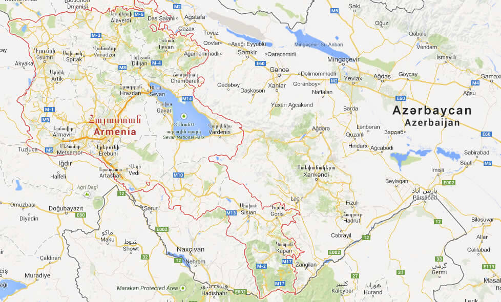 Armenia Google Map