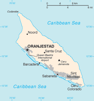 Aruba Oranjestad Map