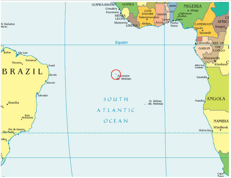 where is ascension island in the world
