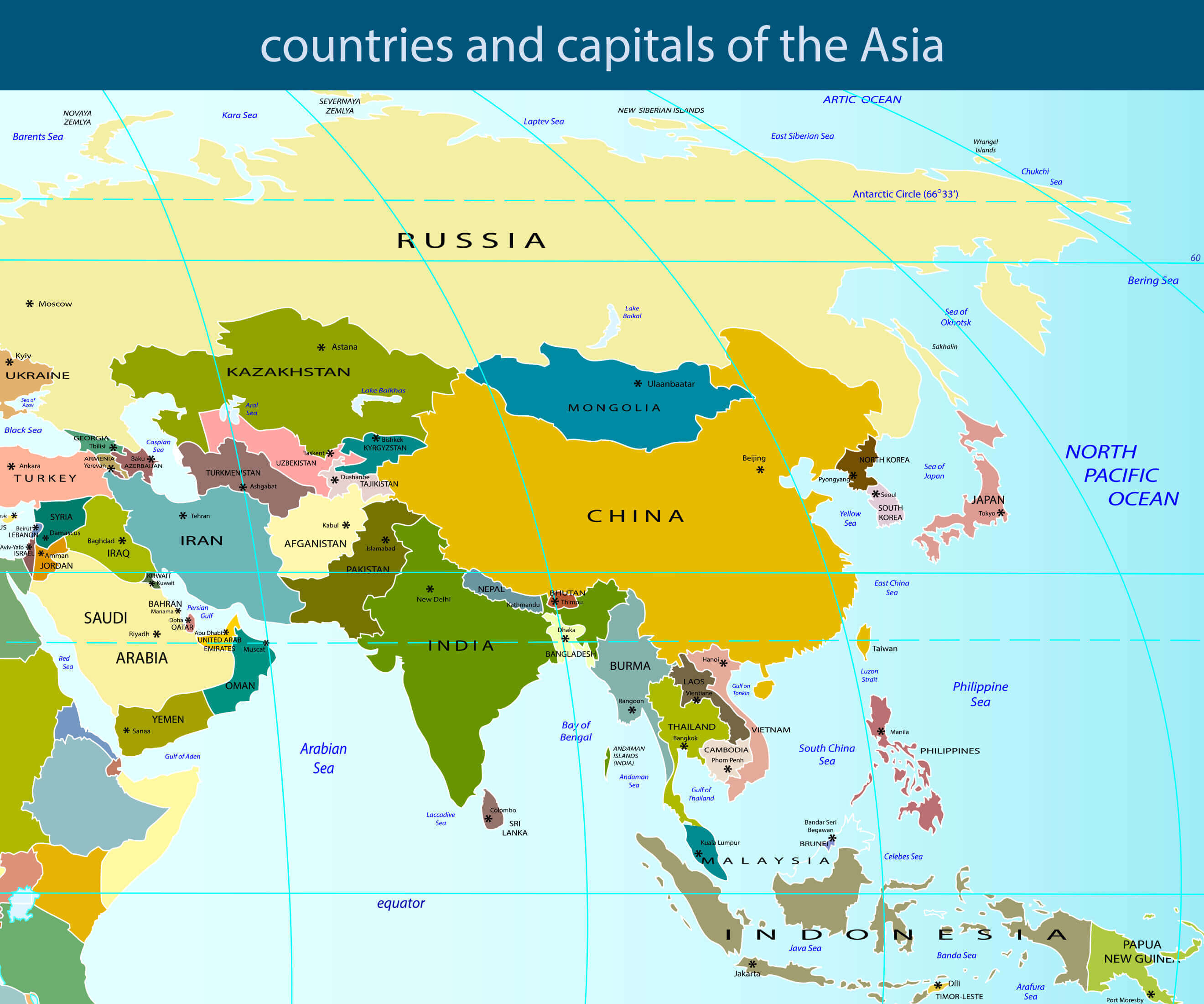 map of asia and its capitals        <h3 class=