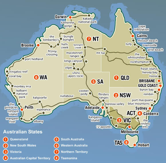Australia State Map