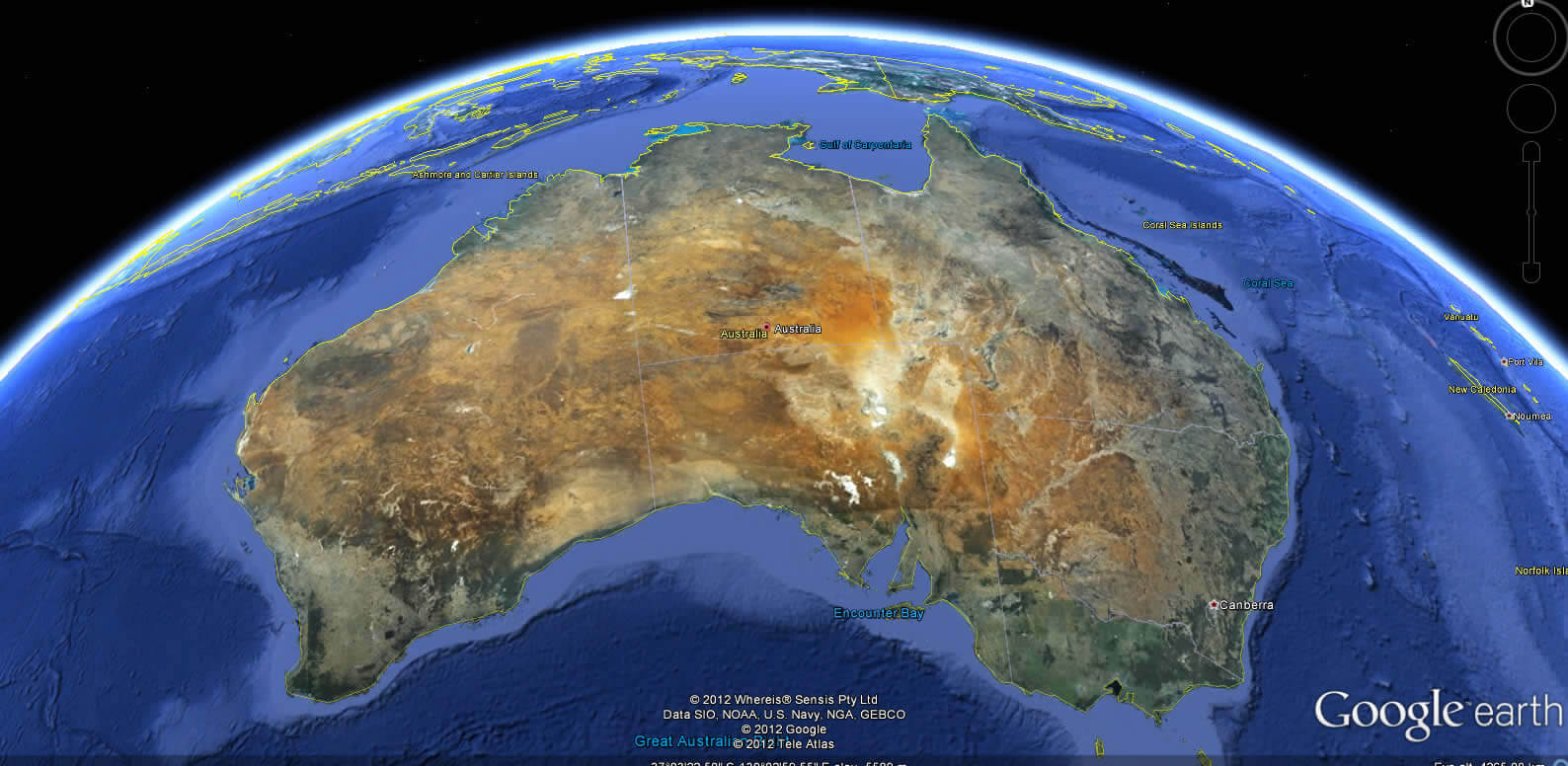 Australia Earth Map