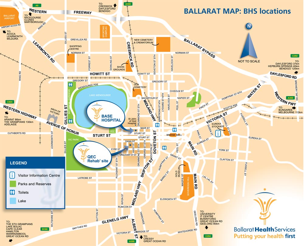 Ballarat locations map