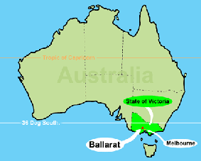 Ballarat map australia