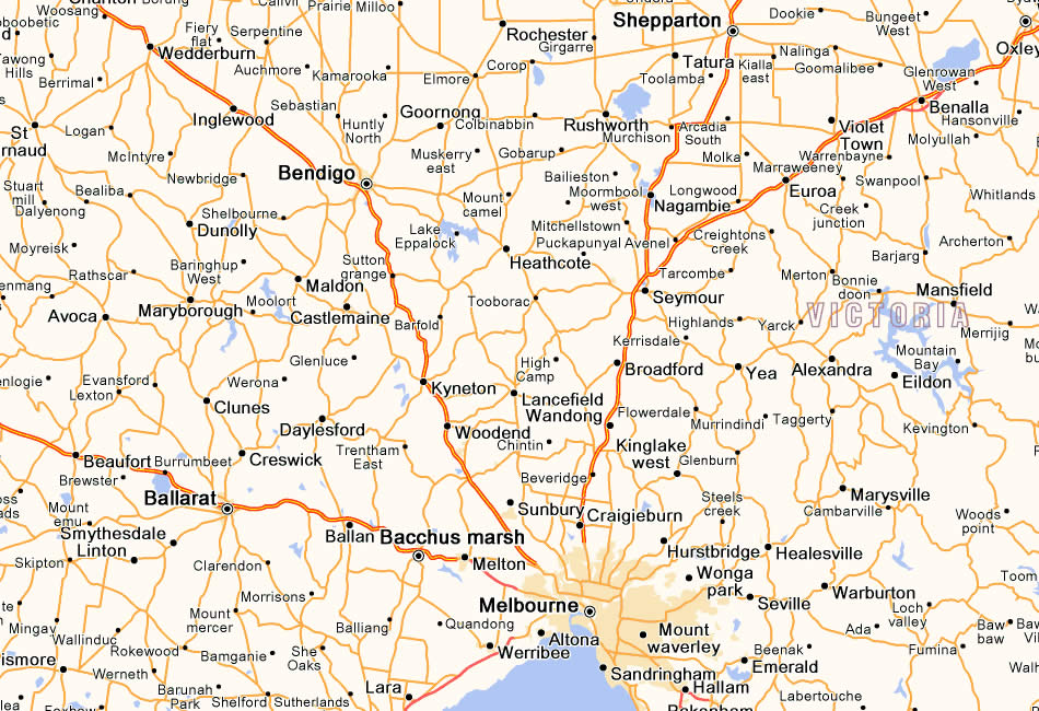 australia Bendigo map