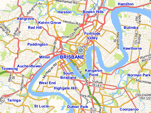city map of brisbane