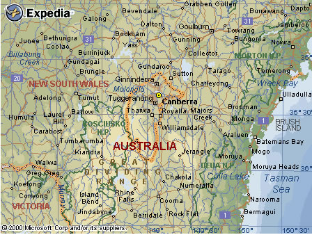 canberra regions map