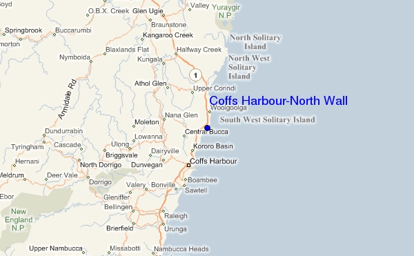 Coffs Harbour regions map