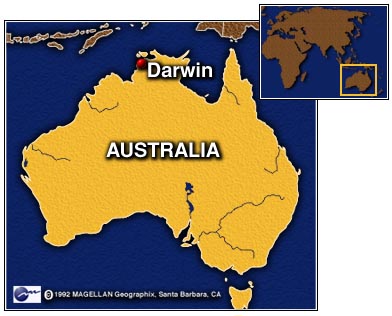 australia darwin map