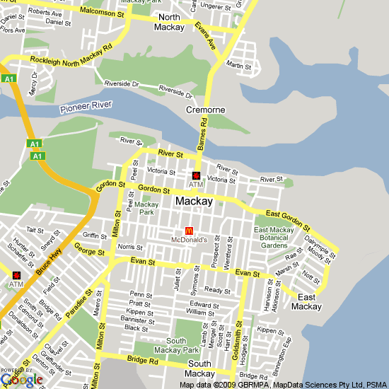 Mackay Queensland map