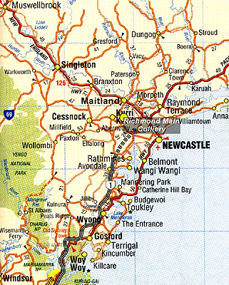 map maitland newcastle