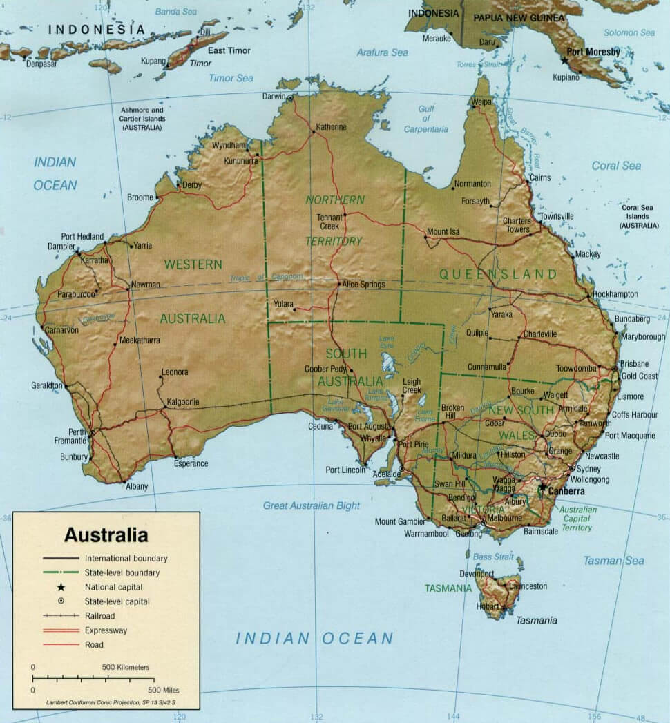 Australia Country Map