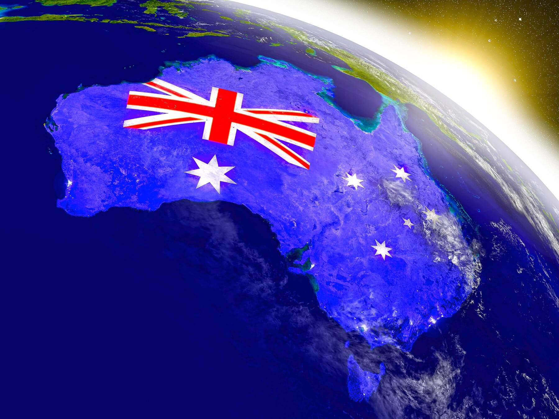 Australia national flag map