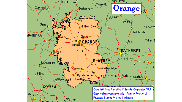 Orange area map