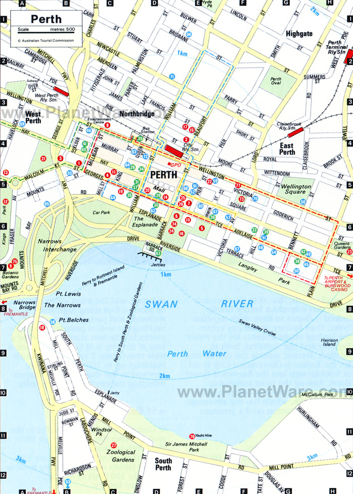 Perth Map Perth Map