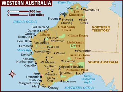 western australia Pert map