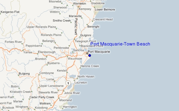 Port Macquarie area map