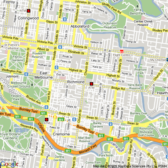 Richmond Victoria map