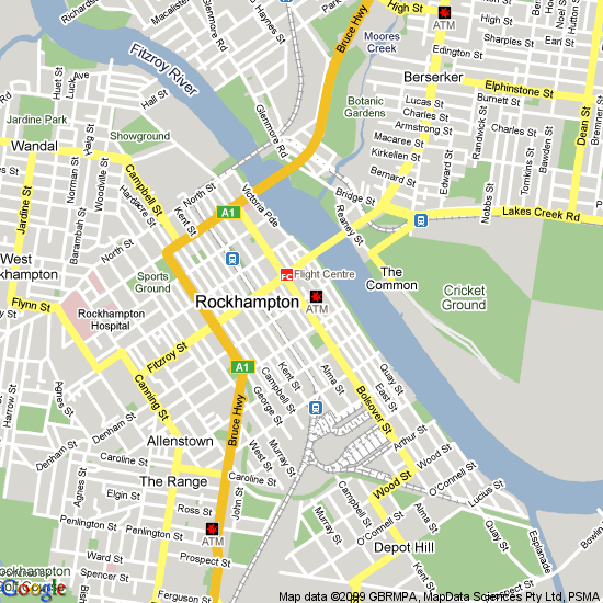 Rockhampton Queensland map