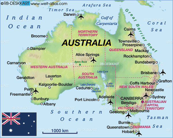 map of australia Townsville