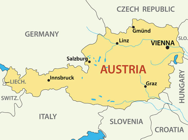 Map of Austria