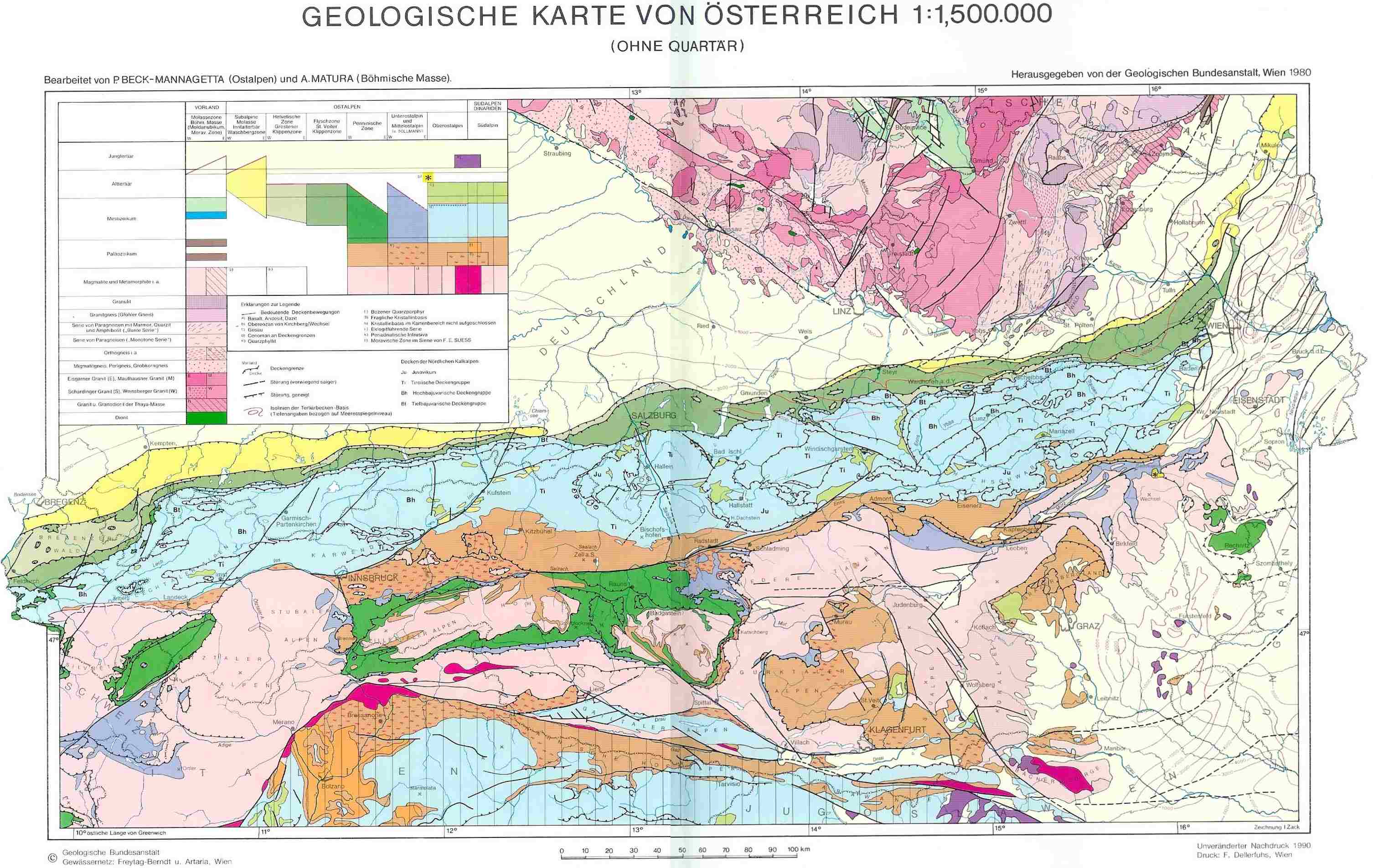 Geological Map of Austria