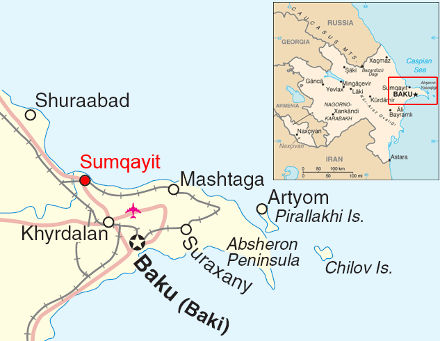 azerbaijan map baku