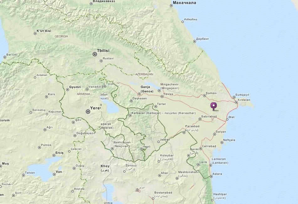 gence azerbaijan map