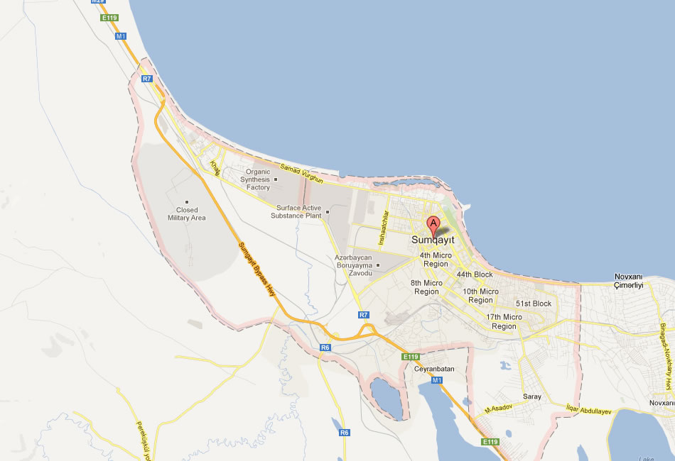 map of Sumqayit