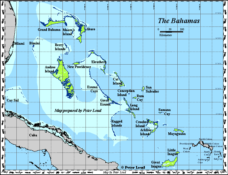 Bahamas Islands Map