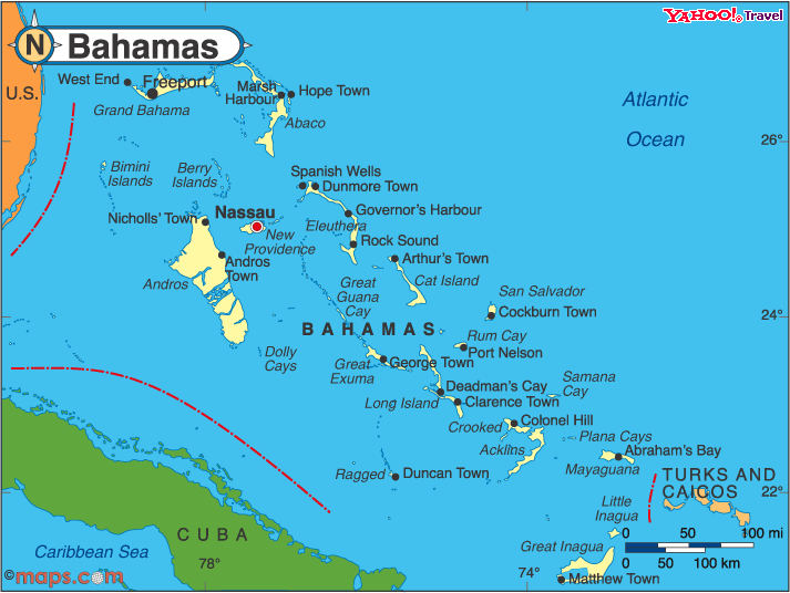 Bahamas Travel Map