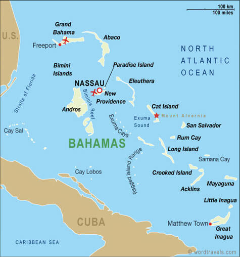 Bahamas Regions Map