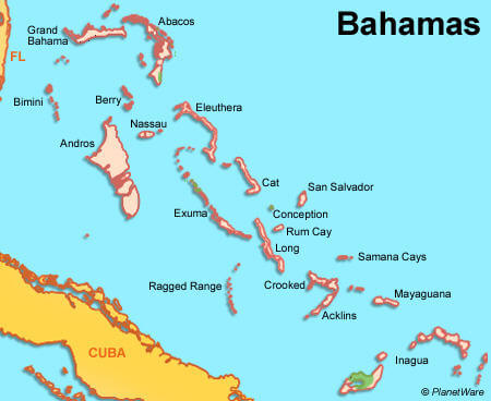 The Islands Bahamas Map