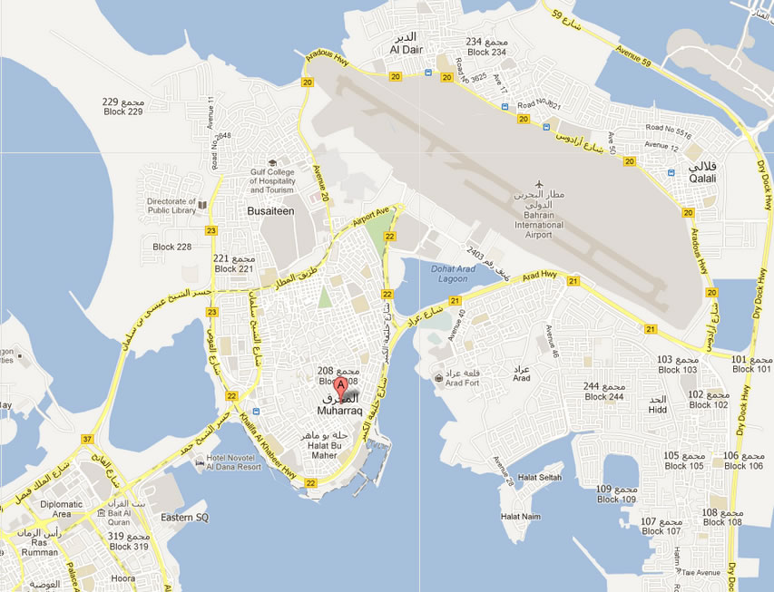 Al Muharraq map