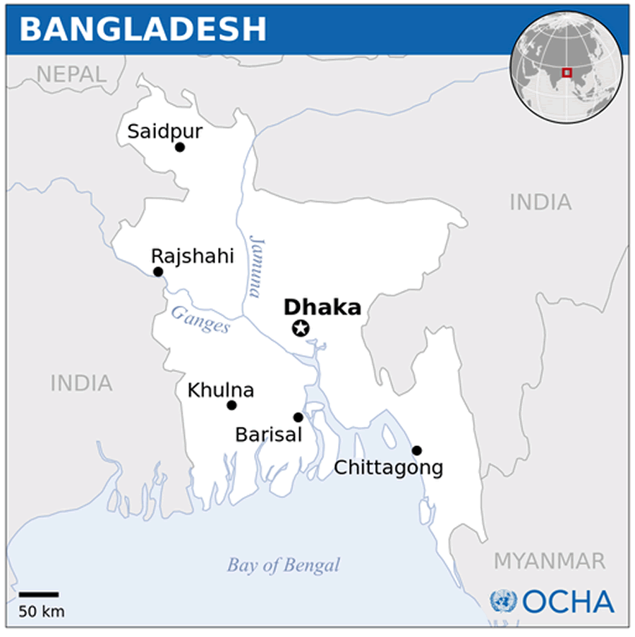 bangladesh location map asia