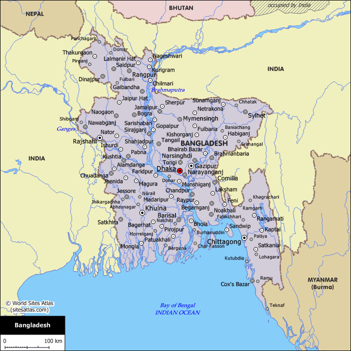 bangladesh dhaka map