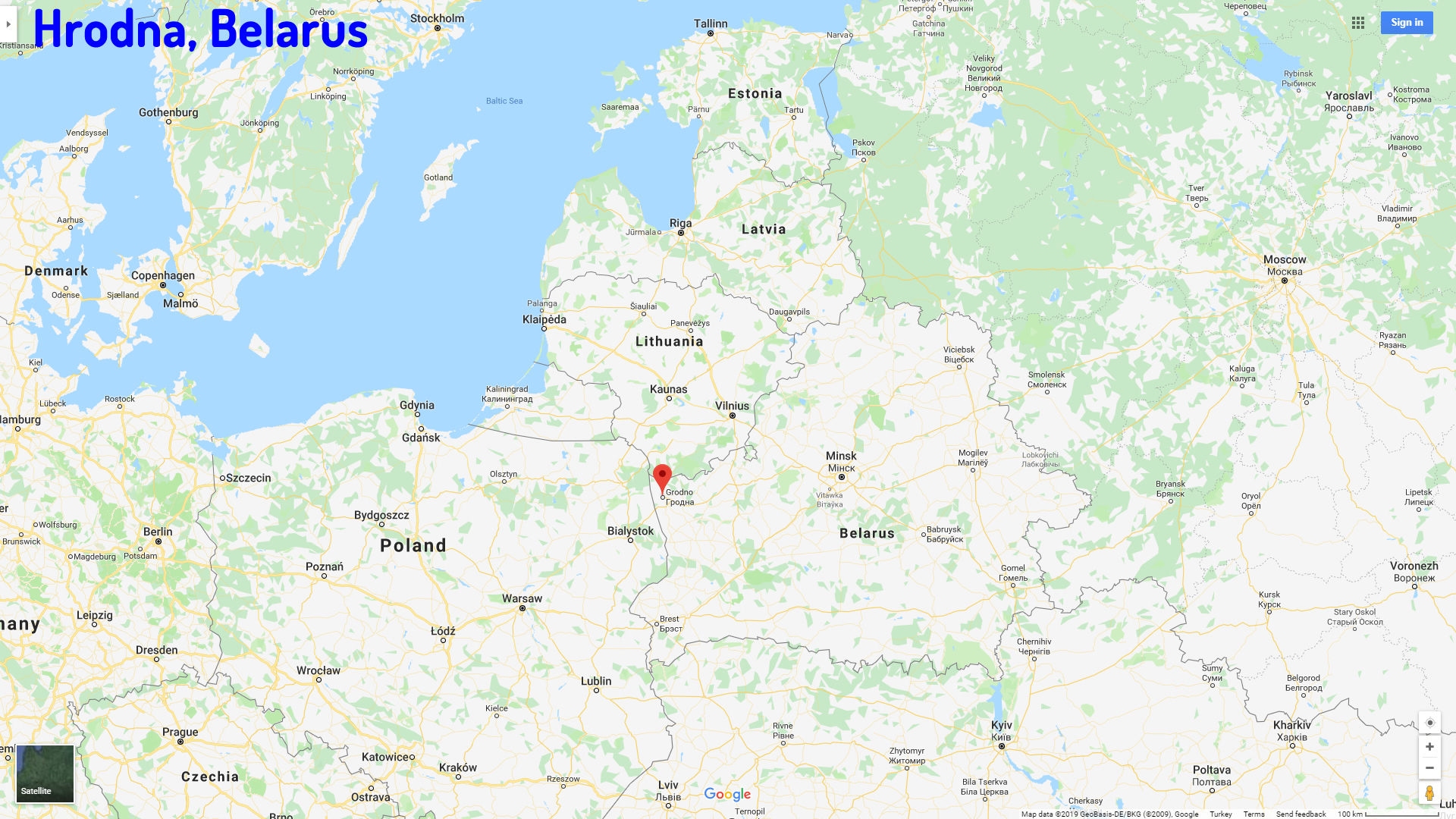 Hrodna map Belarus