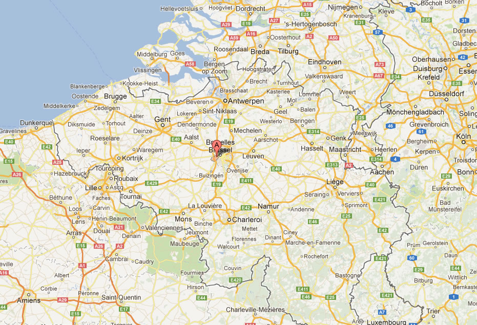 map of Anderlecht Belgium