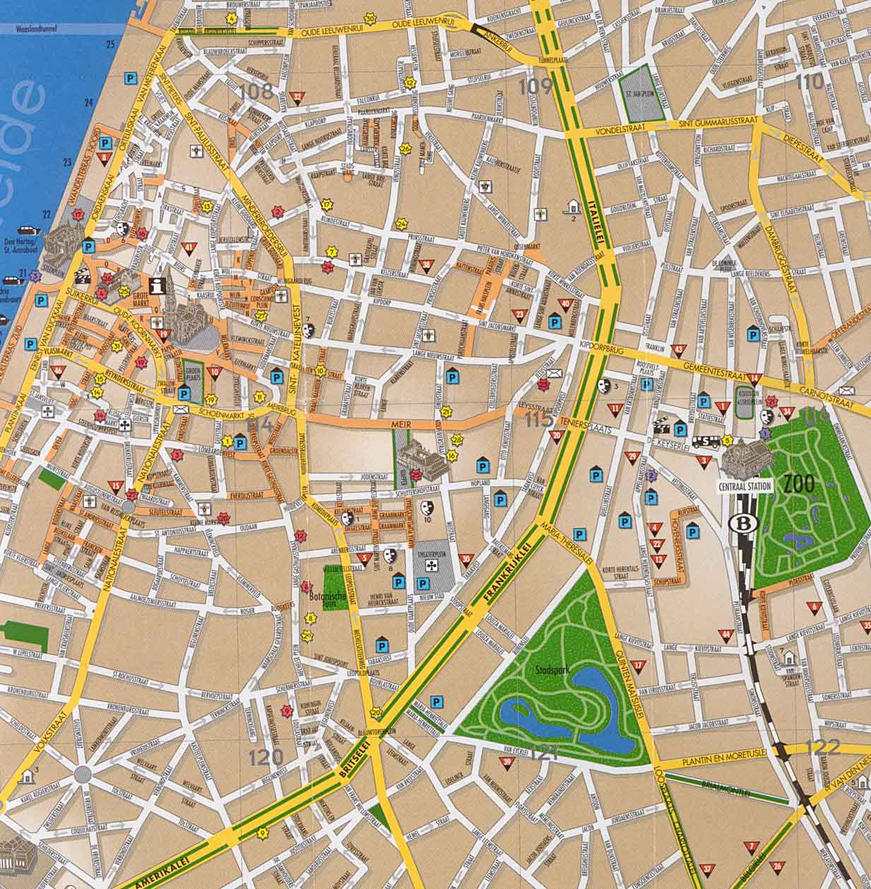 Antwerp Tourist Map