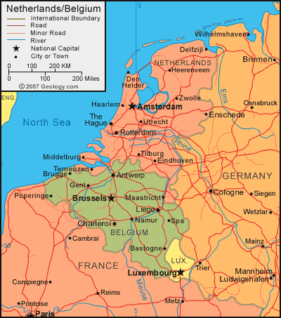 belgium map