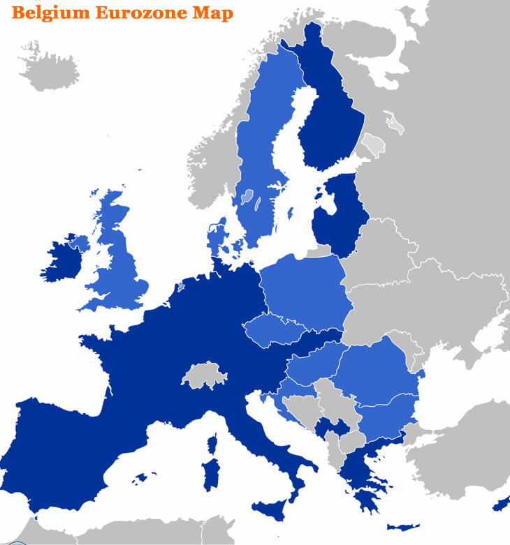 Belgium Eurozone Map