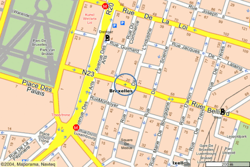 bruxelles center map
