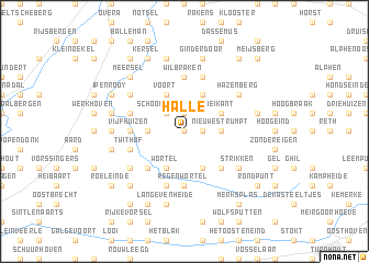 Halle location map