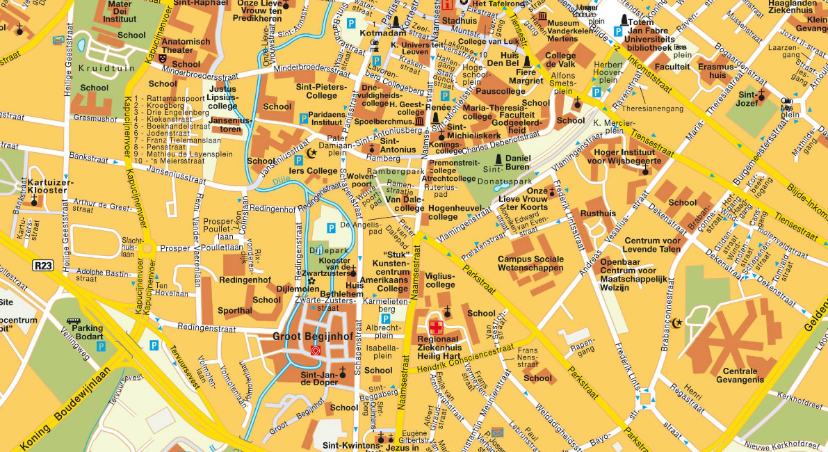 Leuven city center map