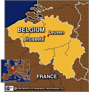 leuven belgium map