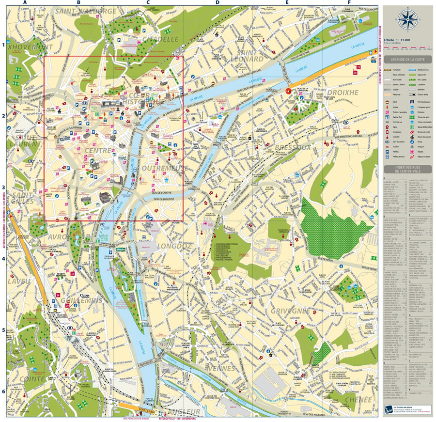 Liege city map