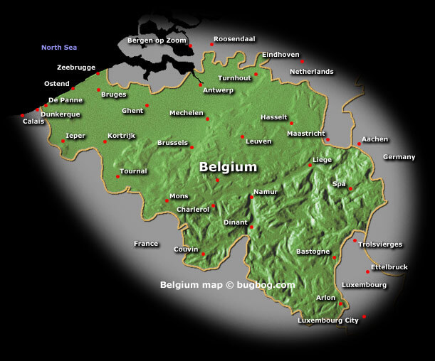 Country Map of Belgium