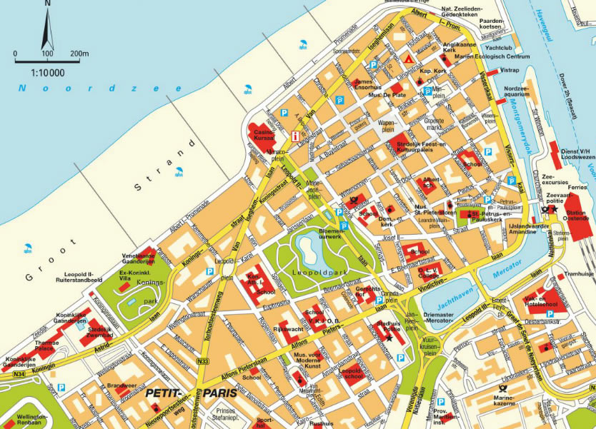 downtown map of Oostende