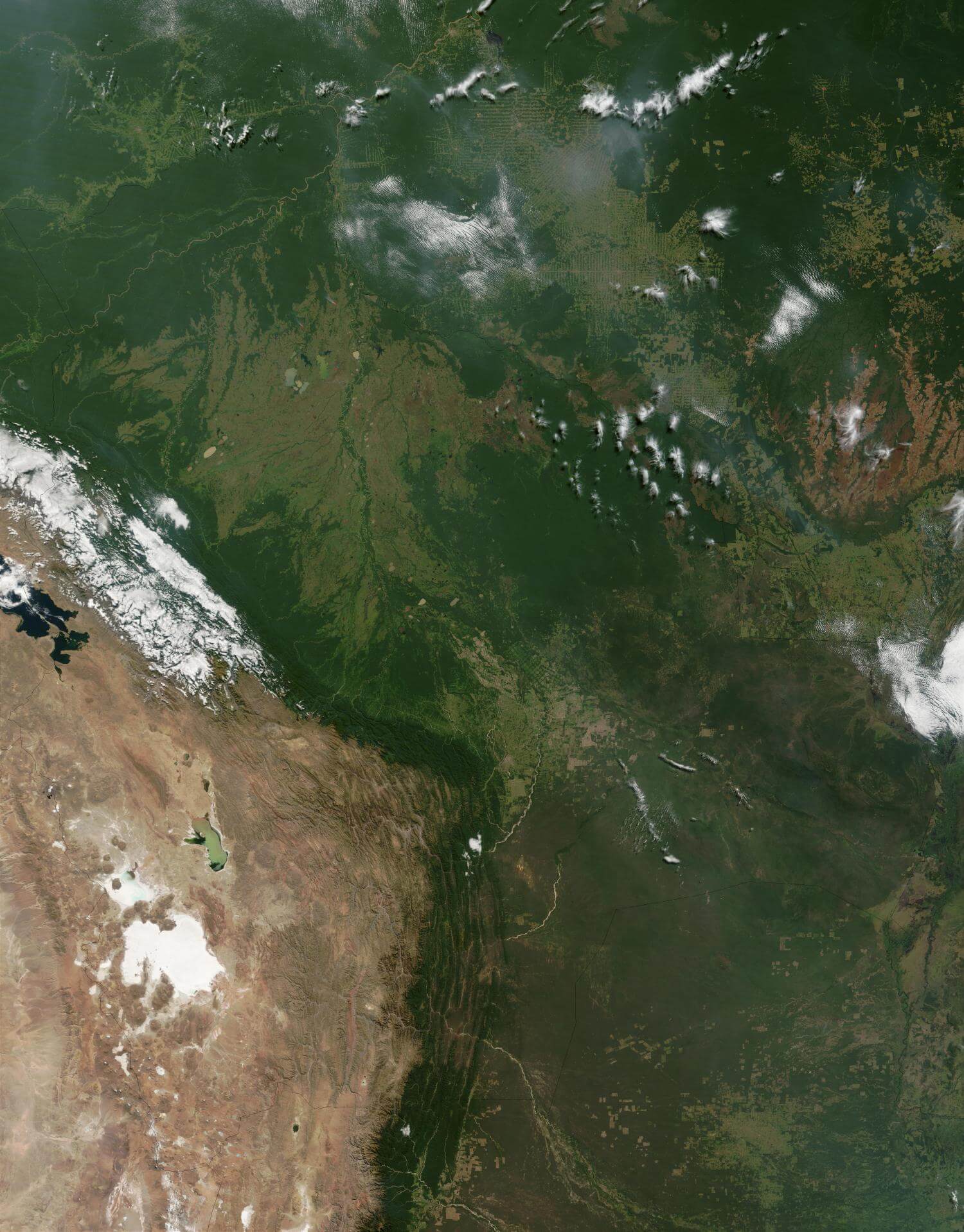Satellite Image Photo Bolivia